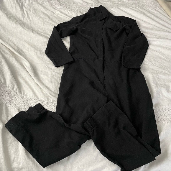 Prairie Underground SMALL Coverall Suit Jumpsuit Black onepiece long sleeve - Picture 1 of 7